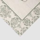 Green Damask Tissuepapier (Detail)