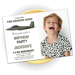 Green Dark Fighter Jet Invitations Anniversaire Ph