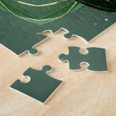 Green Decorative Floral Jigsaw Puzzle (Côté)