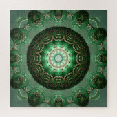 Green Decorative Floral Jigsaw Puzzle Legpuzzel (Verticaal)