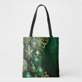 Green Decorative Ornaments Holiday Tote Bag (Devant)