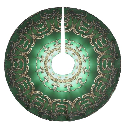 Green Decorative Tree Skirt Kerstboom Rok (Voorkant)