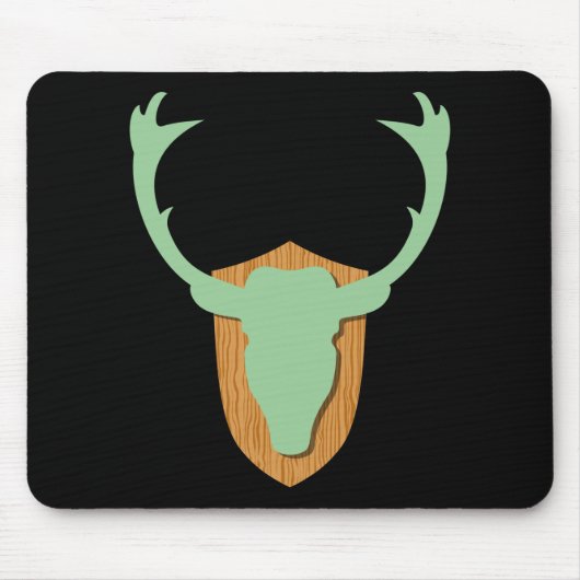 Green Deer Head Muismat (Voorkant)