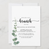 Green Delight Eucalyptus Brunch invitation (Devant)