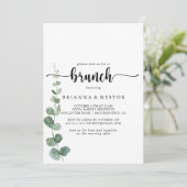 Green Delight Eucalyptus Brunch invitation (Debout devant)
