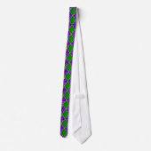 Green Diamond Paars Sequin Pattern Mardi Gras Stro Stropdas (Achterkant)