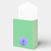 Green Diamond Pattern Paarse Flower Bedankdoosjes (Geopend)