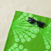 Green Diamond Seashells Strandlaken (In situ)