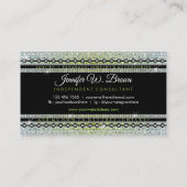 Green Diamonds Luxury Pattern Jewelry Visitekaartje (Achterkant)