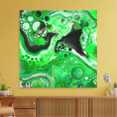 Green Digital Fluid Marmer Art Canvas Afdruk (Insitu (Woonkamer))