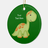 Green Dino (aanpasbaar) Keramisch Ornament (Links)