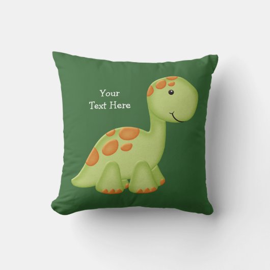 Green Dino (aanpasbaar) Kussen (Voorkant)