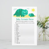 Green Dino Baby Animals Name Game (Staand voorkant)