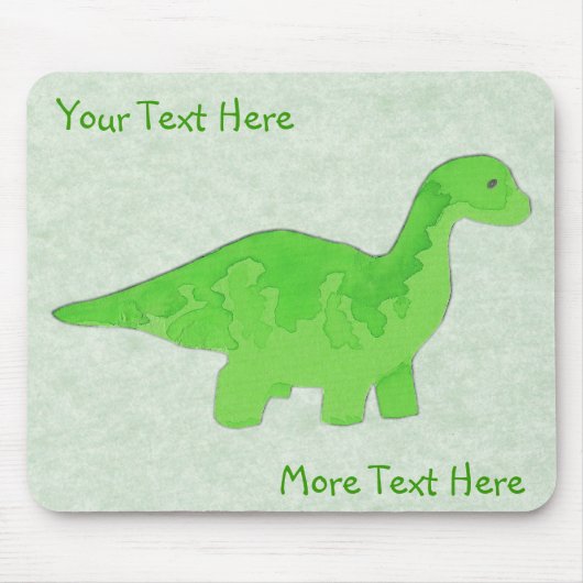 Green Dino Mousepad Muismat (Voorkant)