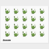 Green Dino Ronde Sticker (Vel)
