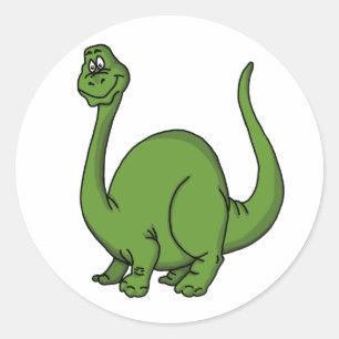 Green Dino Ronde Sticker