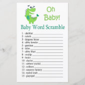 Green Dinosaur Baby word scramble game (Voorkant)