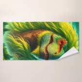 Green Dinosaur Badhanddoek (Badhanddoek)