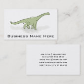 Green Dinosaur, digitale illustratie Visitekaartje (Voorkant / Achterkant)