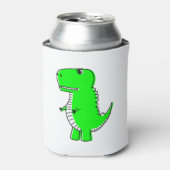 Green Dinosaur Drawing Blikjeskoeler (Blikje Voorkant)