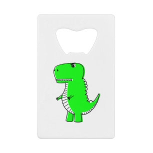 Green Dinosaur Drawing Kredietkaart Flessenopener