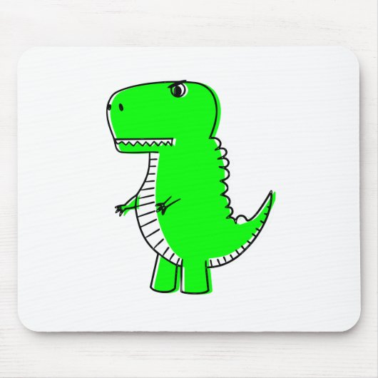 Green Dinosaur Drawing Muismat (Voorkant)