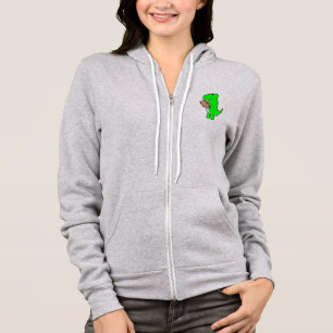 Green Dinosaur houdt van Football Hoodie