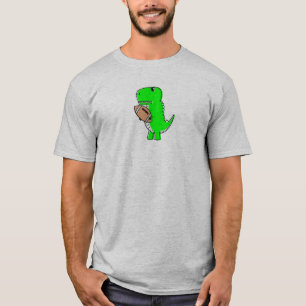 Green Dinosaur houdt van Football T-shirt