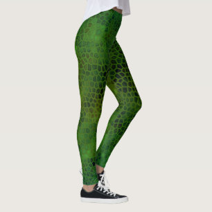 Green Dinosaur Huid Leggings