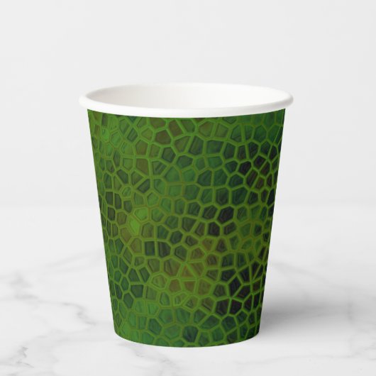 Green Dinosaur Huid Papieren Bekers (Voorkant)