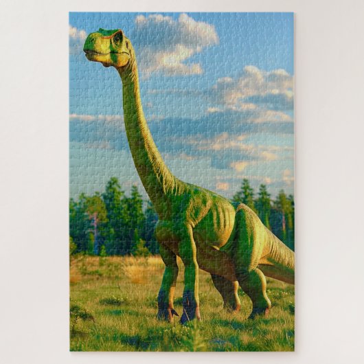 Green Dinosaur Legpuzzel (Verticaal)