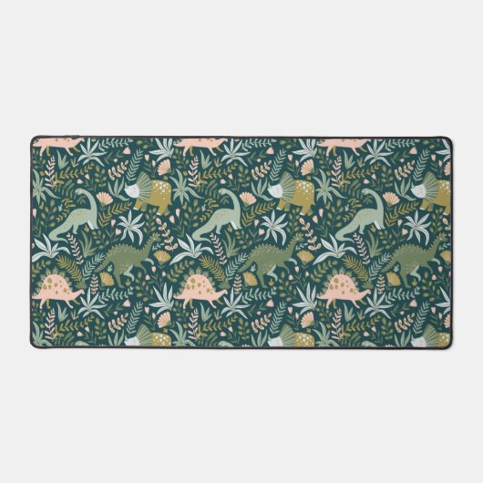 Green Dinosaur Pattern Bureaumat (Voorkant)