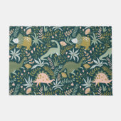 Green Dinosaur Pattern Deurmat (Voorkant)