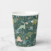Green Dinosaur Pattern Papieren Bekers (Links)