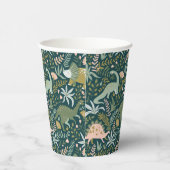 Green Dinosaur Pattern Papieren Bekers (Rechts)