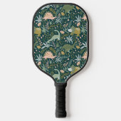 Green Dinosaur Pattern Pickleball Paddle (Voorkant)