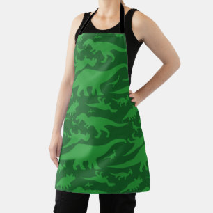 Green Dinosaur Pattern Schort