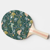 Green Dinosaur Pattern Tafeltennisbatje (Zijkant)