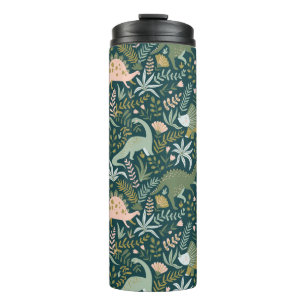 Green Dinosaur Pattern Thermosbeker