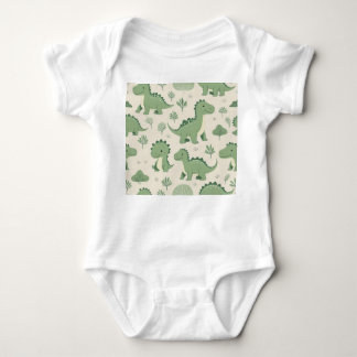 green dinosaur romper