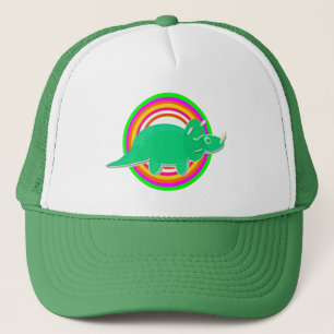 Green Dinosaur Triceratops Trucker Pet