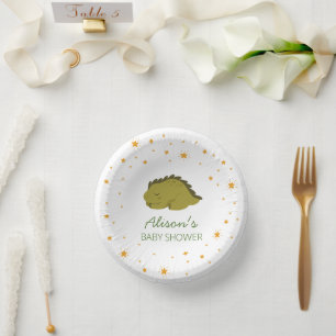 Green Dinosaur Twinkle Star Baby shower Party Papieren Kommen