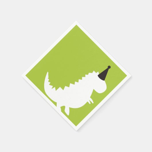 Green Dinosaur verjaardagsthema Boy baby shower Servet (Hoek)