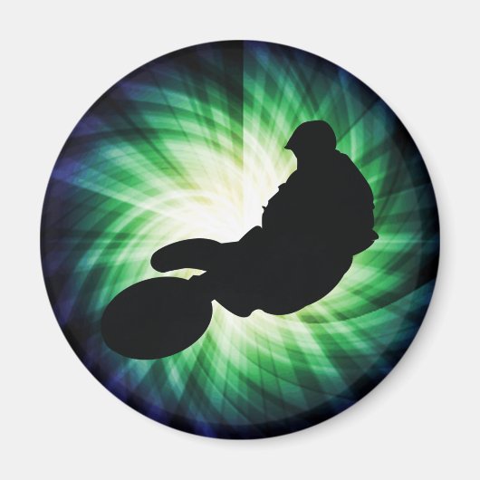 Green Dirt Bike Magneet (Voorkant)