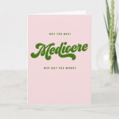 Green Disco Lettering Mediocre Gefeliciteerd Kaart (Voorkant)