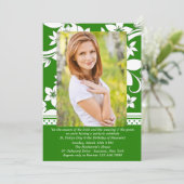 Green Distinction Photo Invitation Anniversaire (Debout devant)