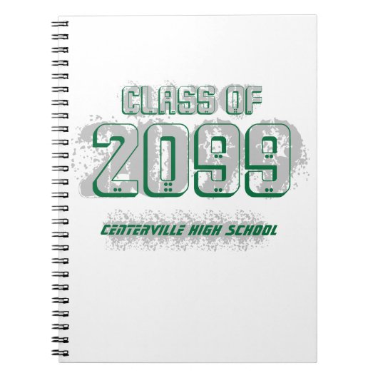 Green Distress Moderne Classe de Carnet (Devant)