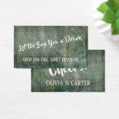 Green Distressed Wood Rustic  Drink Tickets Visitekaartjes (Bureau)