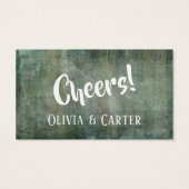 Green Distressed Wood Rustic Vintage Boissons Bill (Dos)