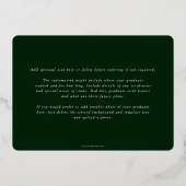 Green DO Asclepius Afstuderen Foto aankondiging (Achterkant)